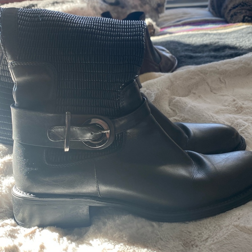Aquatalia tall leather zip up boots